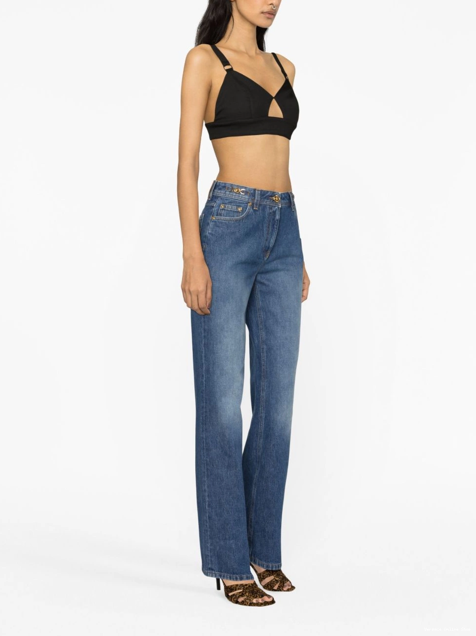Cheap Women '95 straight-leg Versace Medusa jeans 0804